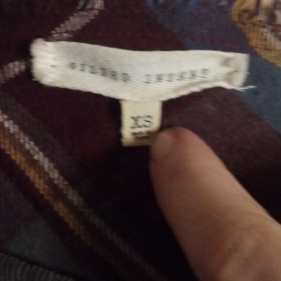 Gilded Interest Open Lace Front Detail Plaid Flannel Top Button Up Size XS - Picture 7 of 9